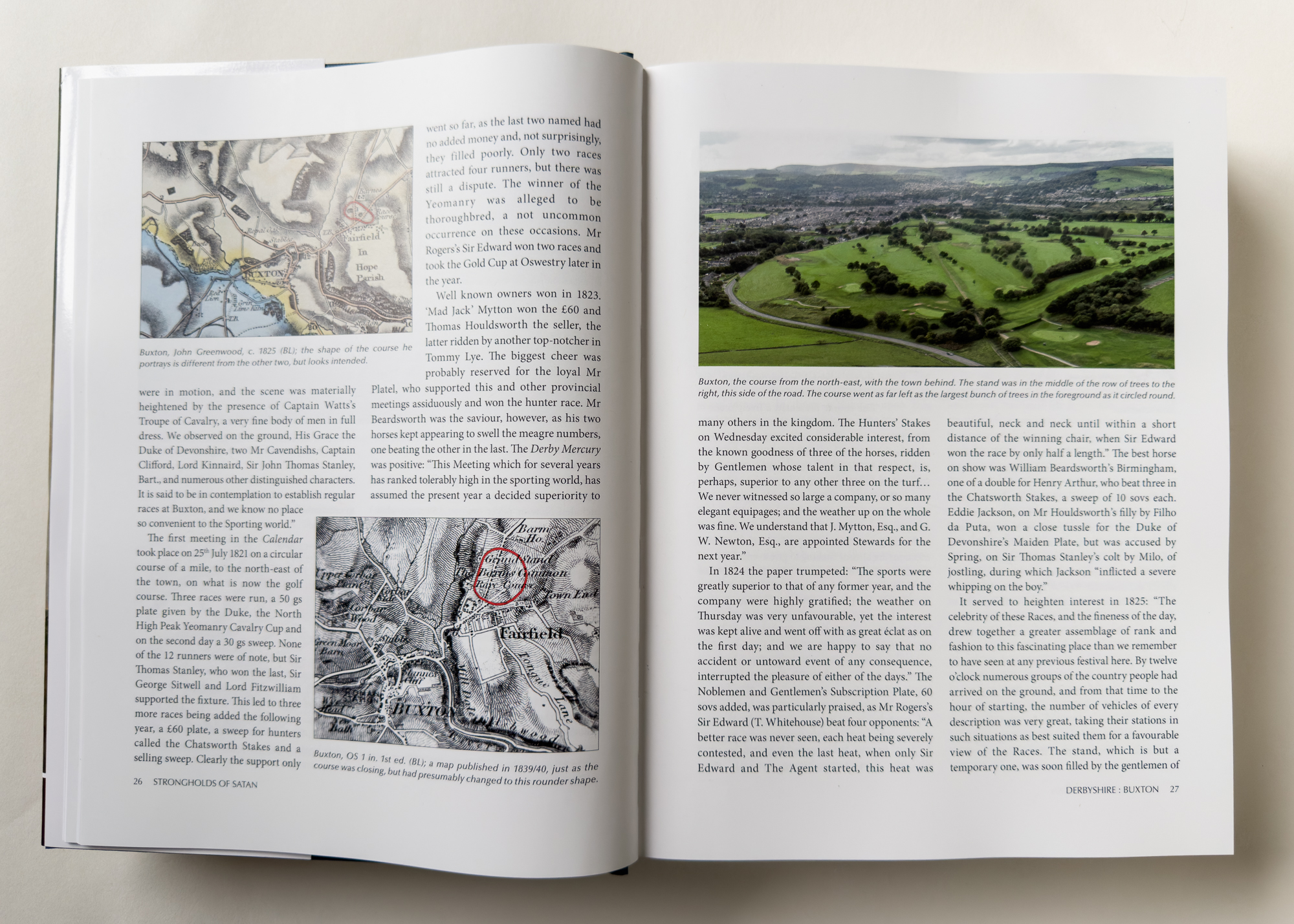 Volume Three open to show page contents – Buxton